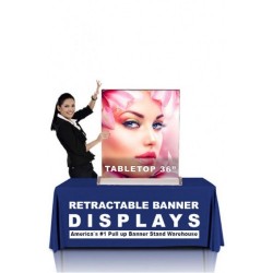 TableTop SilverStep Retractable Banner Stand